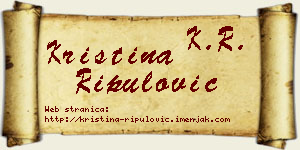 Kristina Ripulović vizit kartica
